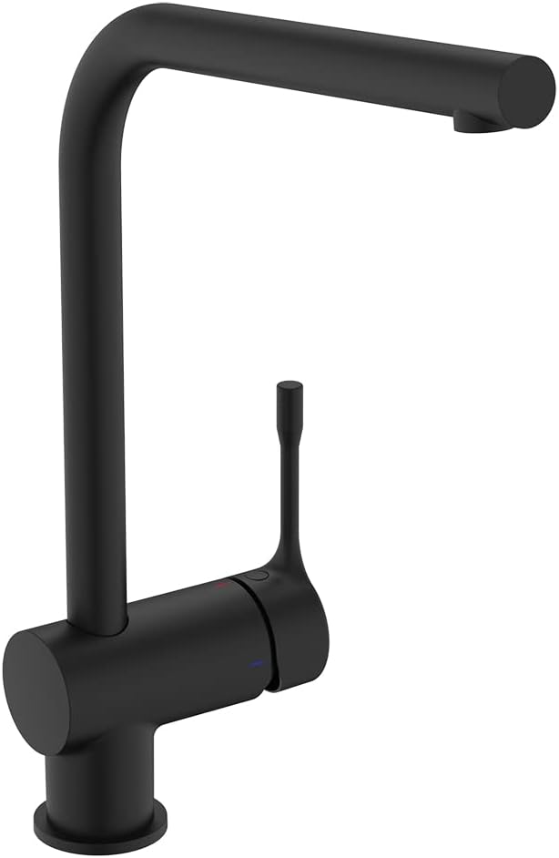 Ceralook Single Lever l-Shape spout Kitchen tap,Silk Black