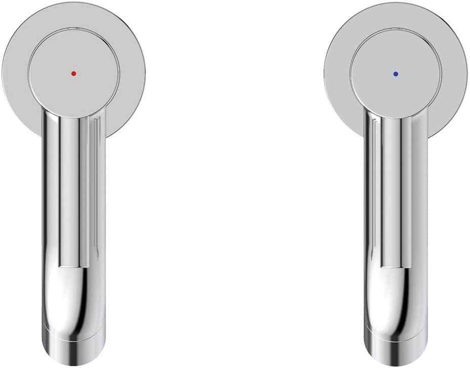 Ceraline Basin Pillar Taps, Chrome