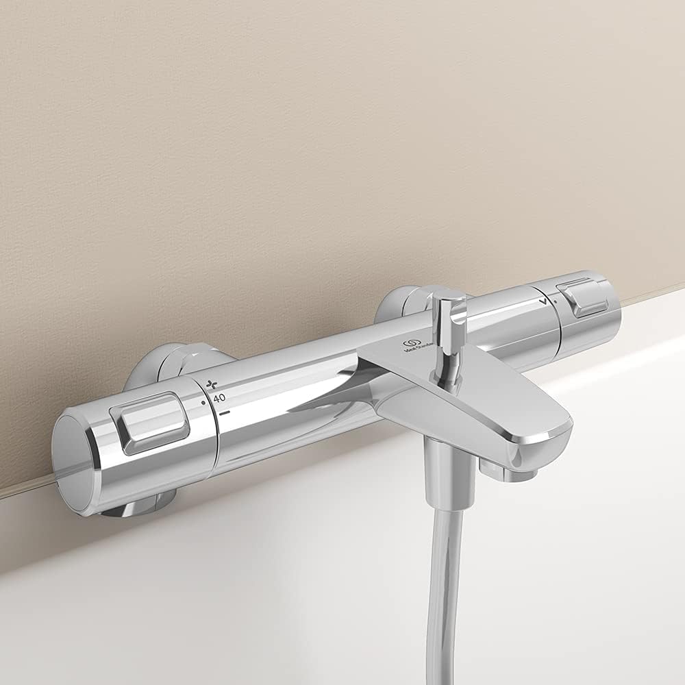 Standard Ceratherm T25 Exposed Thermostatic Rim Mounted Bath Shower Mixer, Chrome
