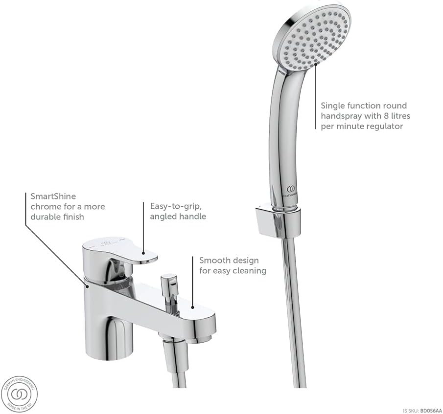 Cerabase Single Lever Bath Shower Mixer tap, Chrome