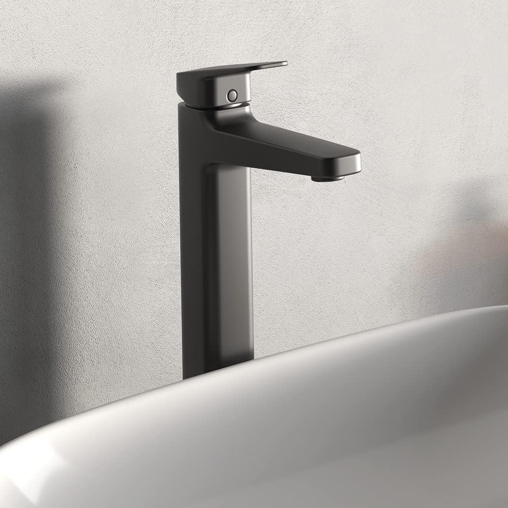Ceraplan Single Lever Vessel Basin Mixer, BD255XG, Silk Black