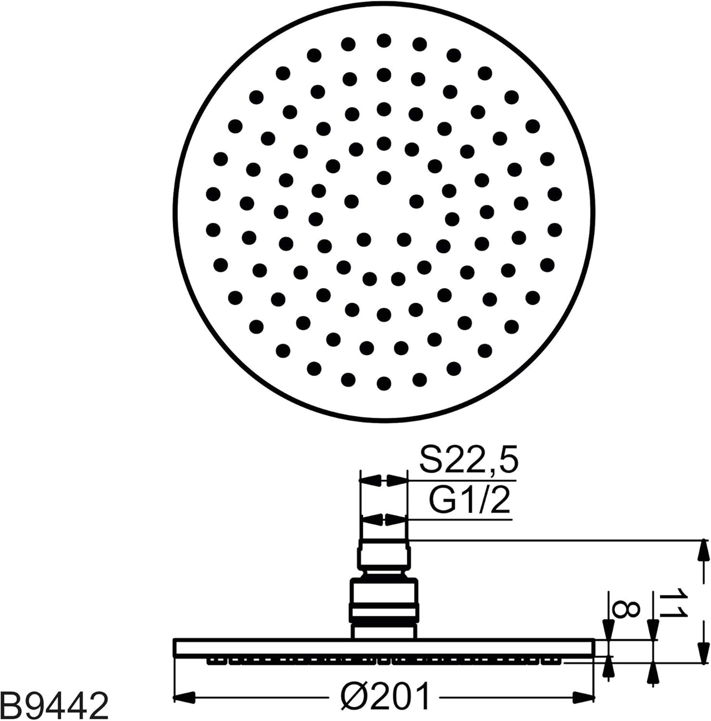 Shower Spray Plate, Chrome