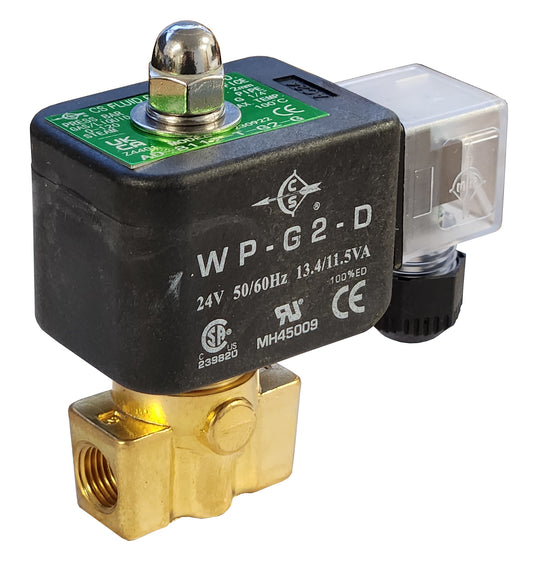 1/4 Brass solenoid valve 0-150 Bar 2/2 way Normally Closed Thread Type BSP (G) ( specify the pressure required )
