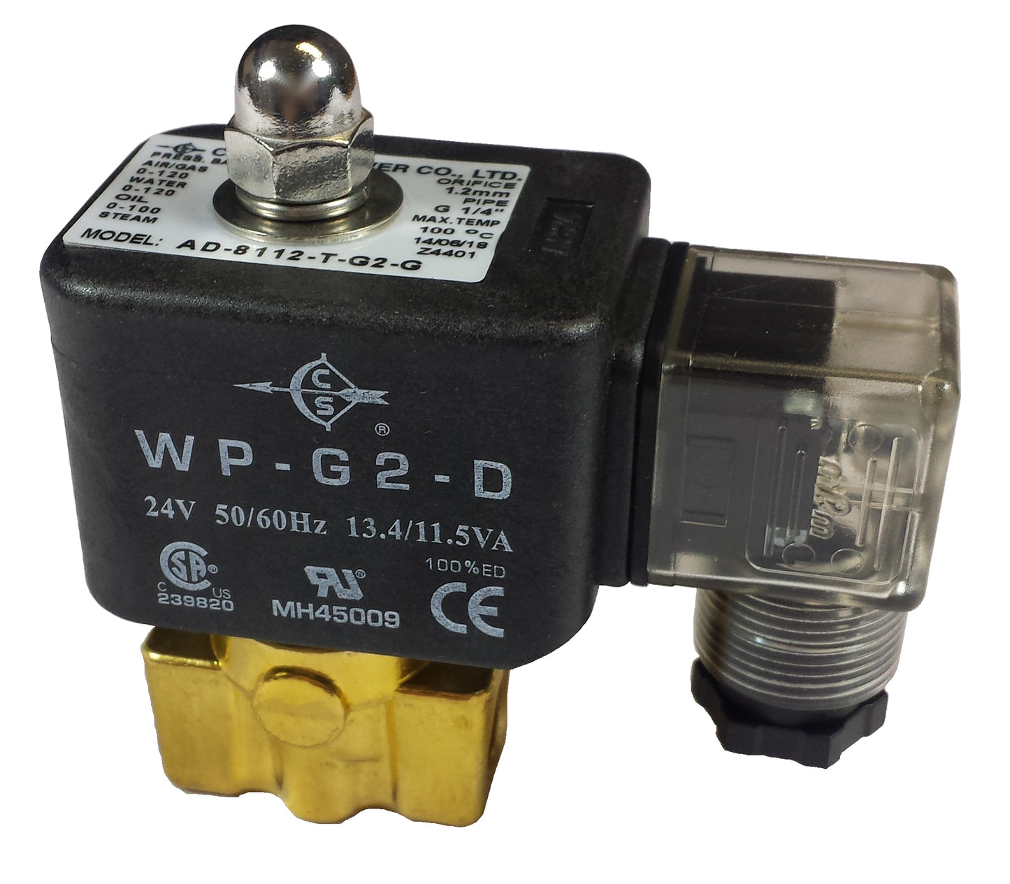 1/4 Brass solenoid valve 0-150 Bar 2/2 way Normally Closed Thread Type BSP (G) ( specify the pressure required )