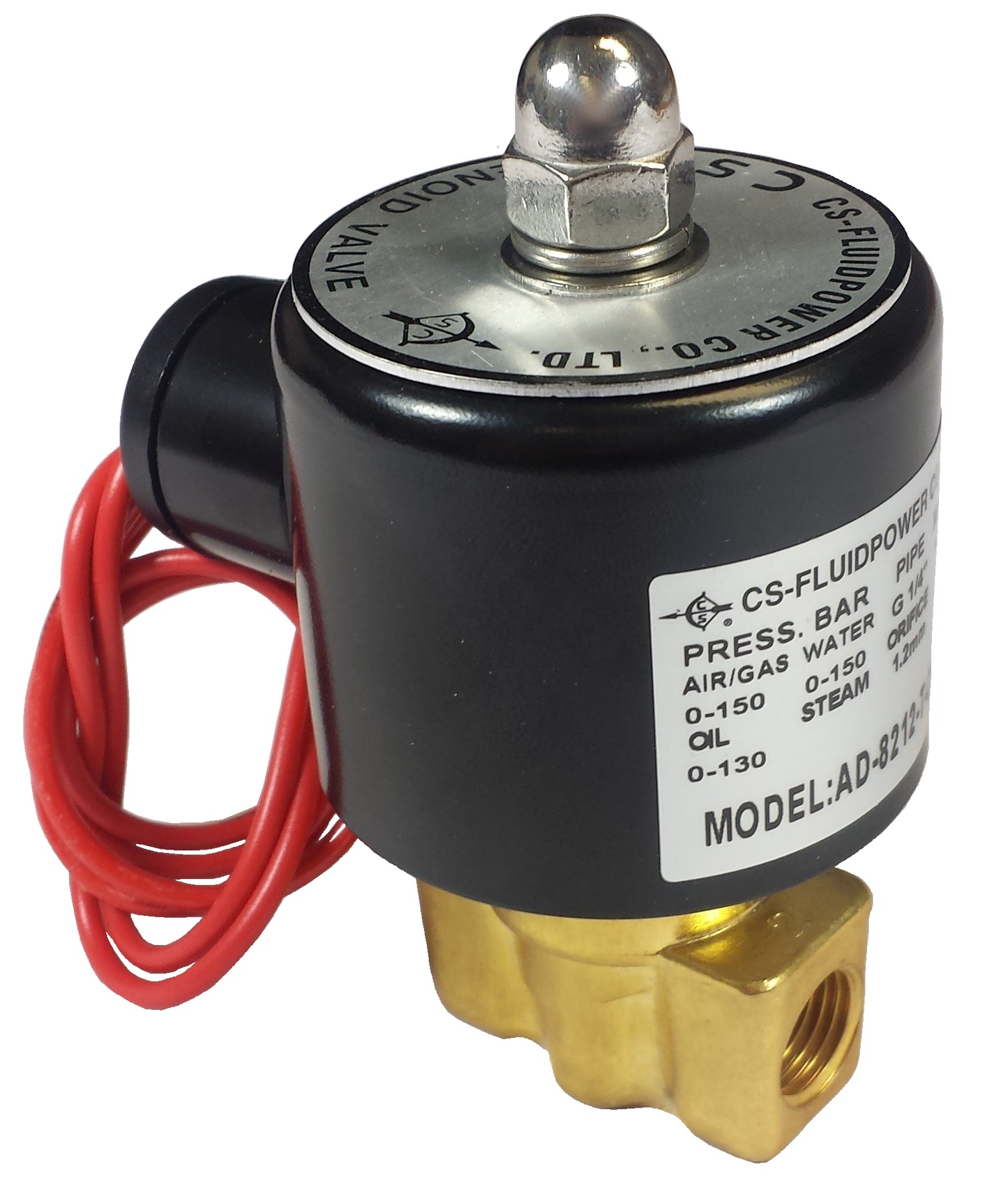 1/4 Brass solenoid valve 0-150 Bar 2/2 way Normally Closed Thread Type BSP (G) ( specify the pressure required )