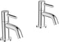 Ceraline Basin Pillar Taps, Chrome