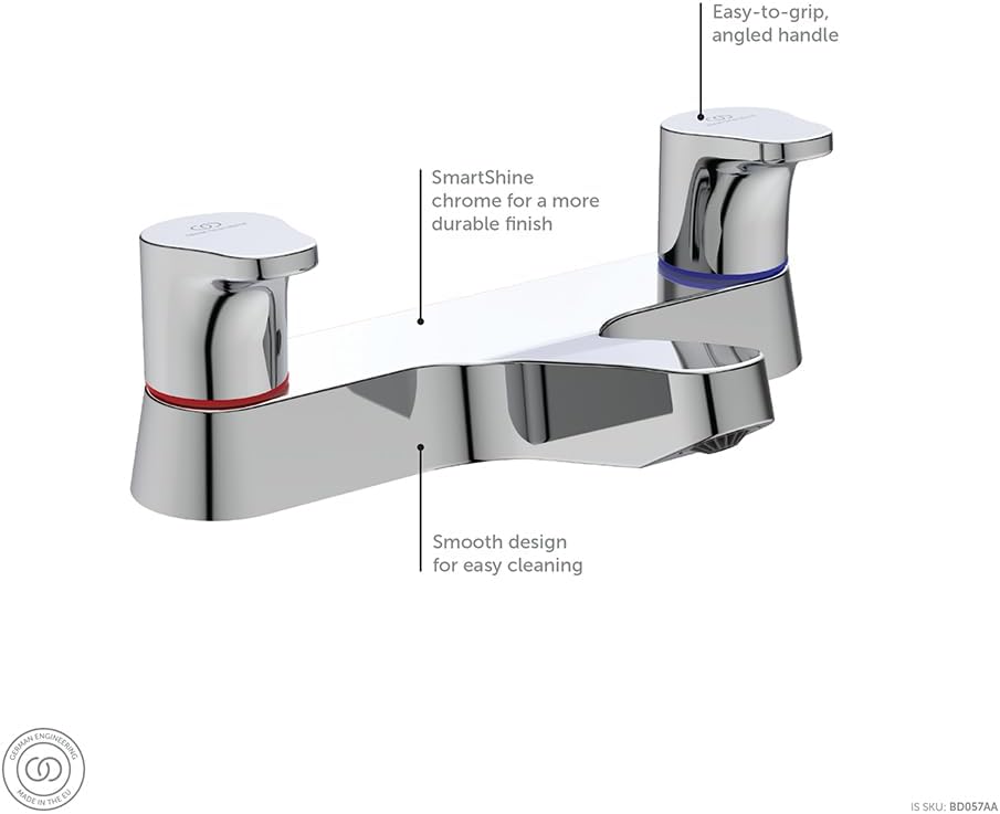 Cerabase Dual Control Bath Filler tap,Chrome