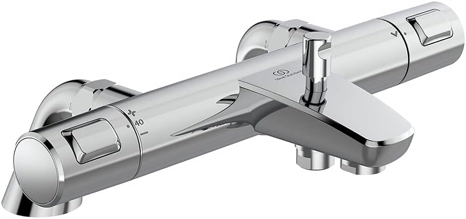 Standard Ceratherm T25 Exposed Thermostatic Rim Mounted Bath Shower Mixer, Chrome
