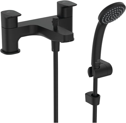 Ceraplan Dual Control Bath Shower Mixer with Shower Set, BD265XG, Silk Black