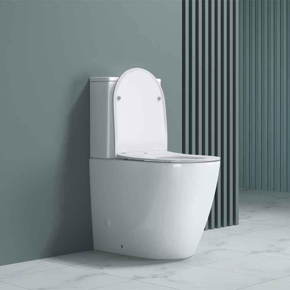 Comfort Height Close Coupled Toilet with Soft Close Seat and Cistern Eldery Disabled WC Raised Height Pan