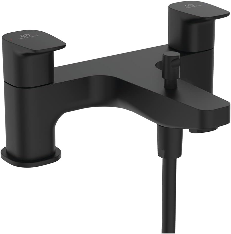 Ceraplan Dual Control Bath Shower Mixer with Shower Set, BD265XG, Silk Black