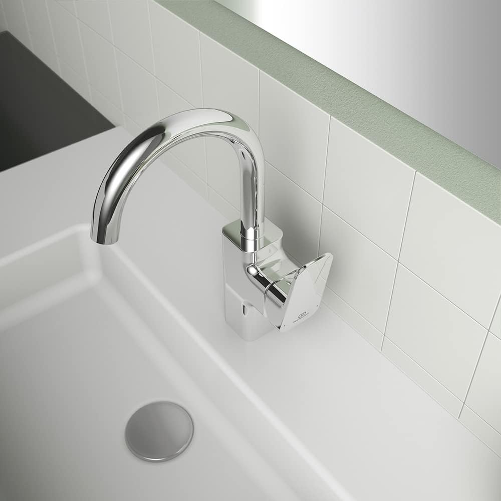 Standard Ceraplan Single Lever High Spout Basin Mixer Tap, Chrome