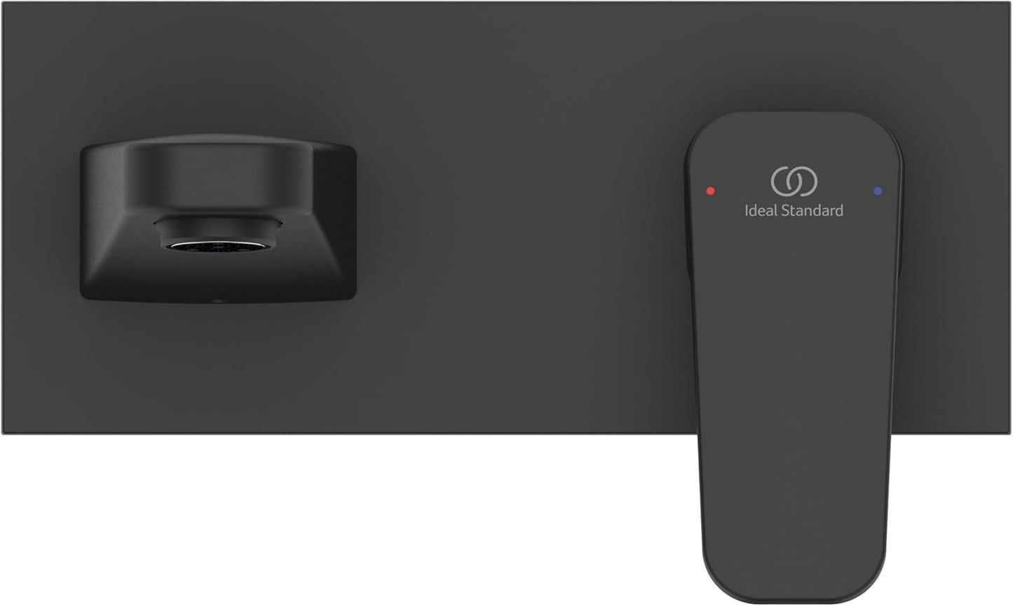 Standard Ceraplan Single Lever Wall Mounted Basin Mixer, BD244XG, Silk Black
