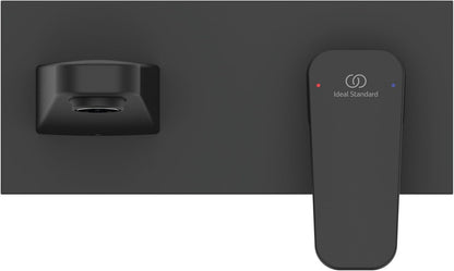 Standard Ceraplan Single Lever Wall Mounted Basin Mixer, BD244XG, Silk Black
