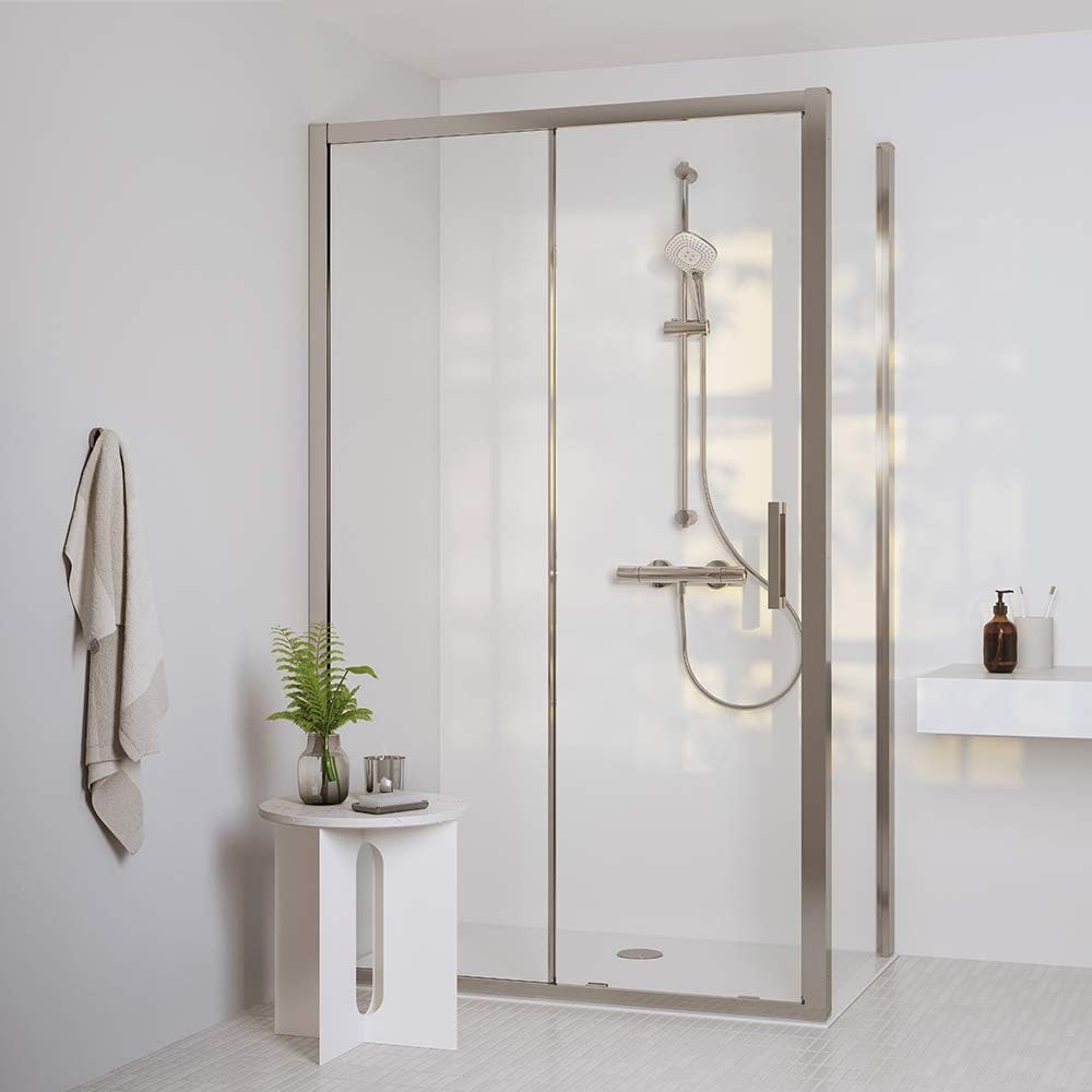Ceratherm T100 Thermostatic Shower Mixer with kit, Chrome,