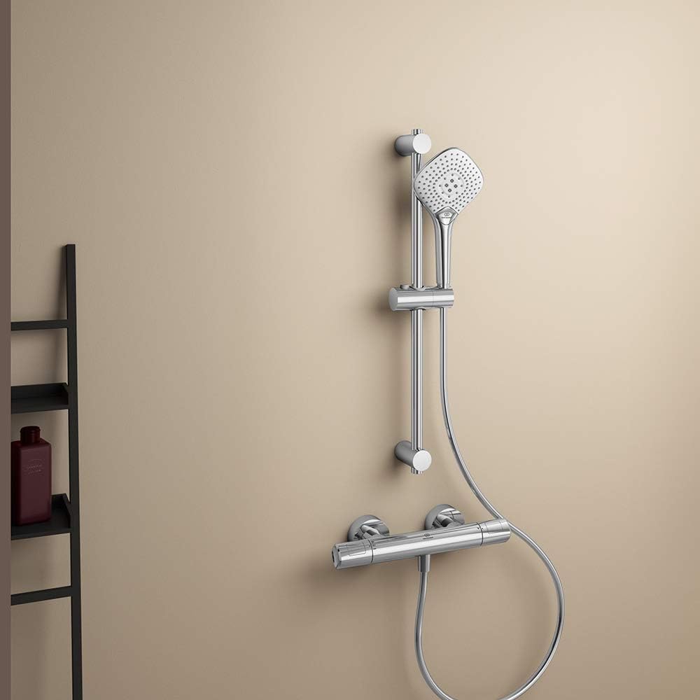 Ceratherm T100 Thermostatic Shower Mixer with kit, Chrome,