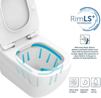 Compact Close coupled Toilet Bowl, White