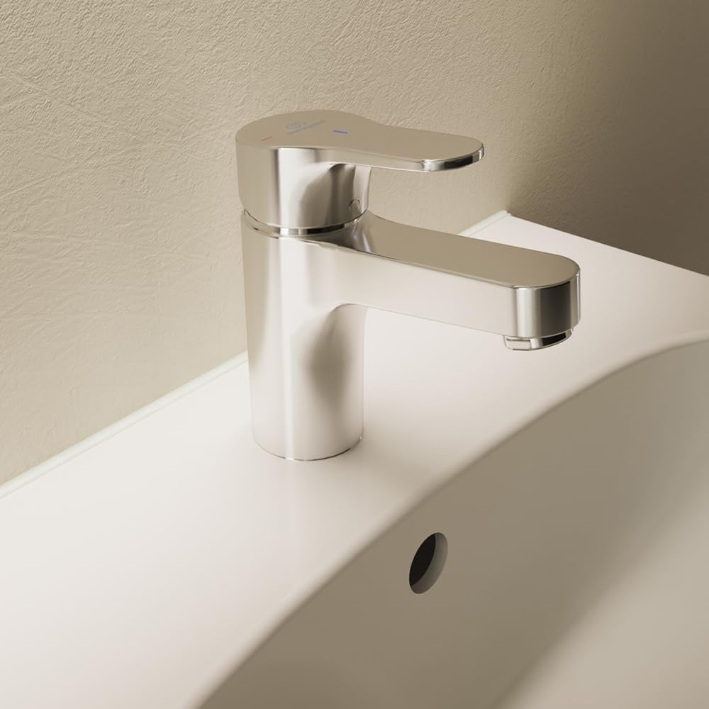Cerabase Single Lever Basin Mixer tap with Click Waste and bluestart Technology