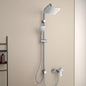 Rain Cube Dual Shower System for Exposed Shower Mixers, Chrome