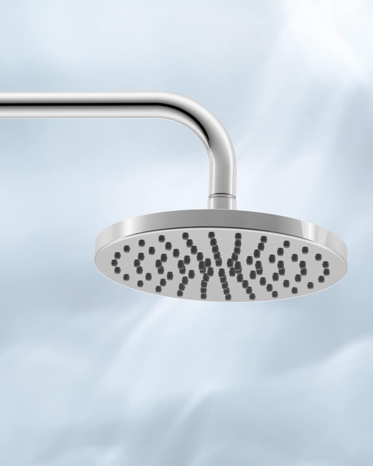 Fixed Shower Head 8 Inch Rainfall Showerhead,High Pressure,Swivel Spray Angle, Voluptuous Shower Experience, Easy Installation, Replacement Shower Heads, Stainless Steel Cover,Chrome