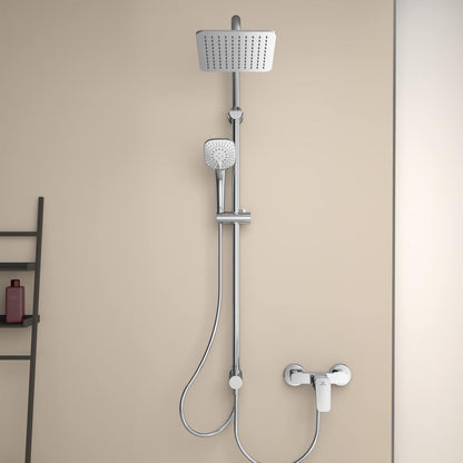 Rain Cube Dual Shower System for Exposed Shower Mixers, Chrome