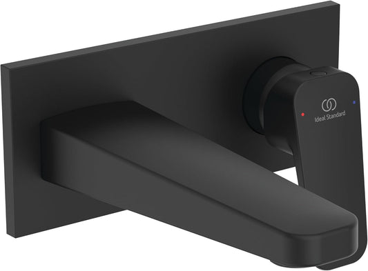 Standard Ceraplan Single Lever Wall Mounted Basin Mixer, BD244XG, Silk Black
