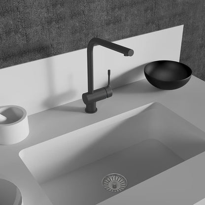 Ceralook Single Lever l-Shape spout Kitchen tap,Silk Black