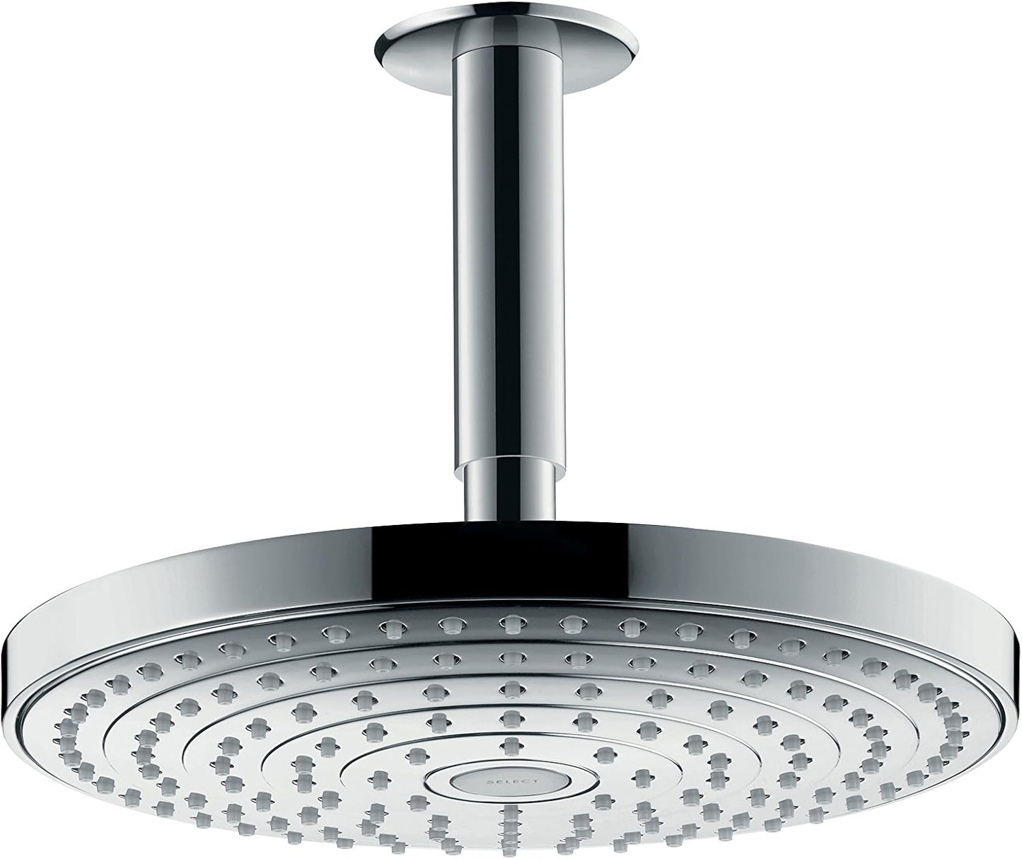 Raindance Select S 240 overhead shower with ceiling connector and 2 spray modes, chrome