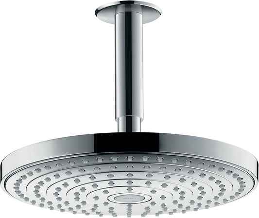 Raindance Select S 240 overhead shower with ceiling connector and 2 spray modes, chrome