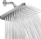 Fixed Shower Head - High Pressure Rain - Luxury Modern Look - Easy No-Tool Installation - Perfect Adjustable Replacement for Your Bathroom Shower Heads (20 cm Square, Luxury Polished Chrome)