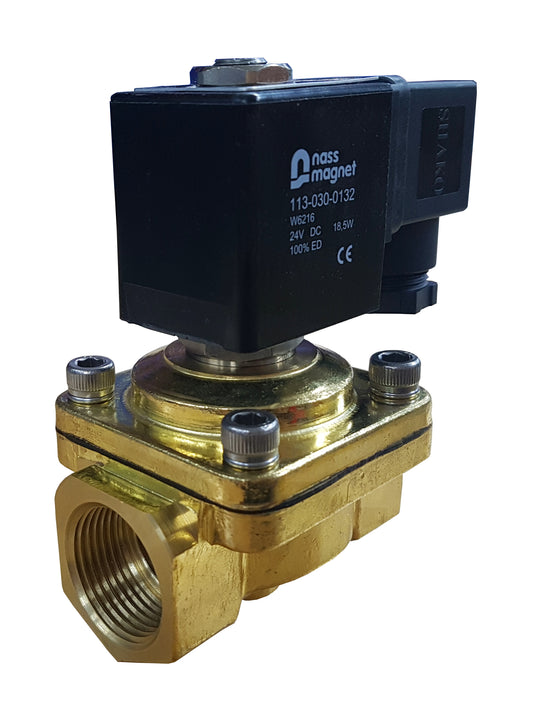 3/4 Brass solenoid valve 0-16 Bar 2/2 way Normally Closed Thread Type 3/4 NPT (N)