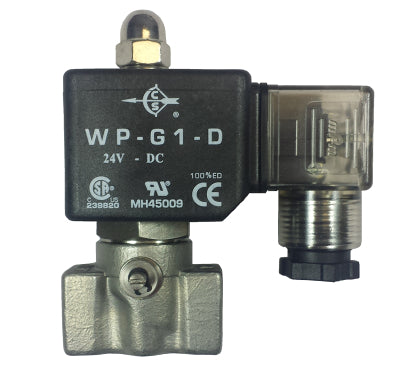 1/4 Stainless steel solenoid valve 0-10 Bar 2/2 N/Closed thread type  BSP (G)