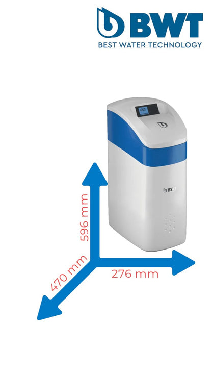 BWT Perla Silk PS15UKWF WiFi Enabled Water Softener & 22mm High Flow Kit and By-pass Valve