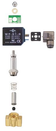 1/4 Brass solenoid valve 0-150 Bar 2/2 way Normally Closed Thread Type BSP (G) ( specify the pressure required )