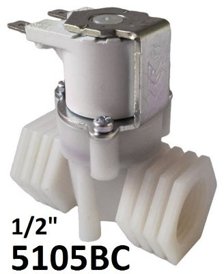 1/2 Plastic water solenoid valve 0.2-10 Bar N/Closed 5105BC